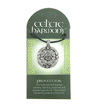 Halskette mit Anhänger „Keltische Harmonie“ mit Schutzamulett, bleifreies Zinn mit Kordel