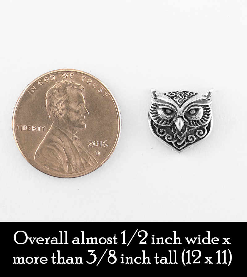 Celtic Owls' Faces Oxidized Post Earrings Wisdom Night Hunters | Woot & Hammy