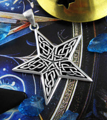 Celtic Style Five-Pointed Star Cut-Out Pendant Power of Five Infinity | Woot & Hammy