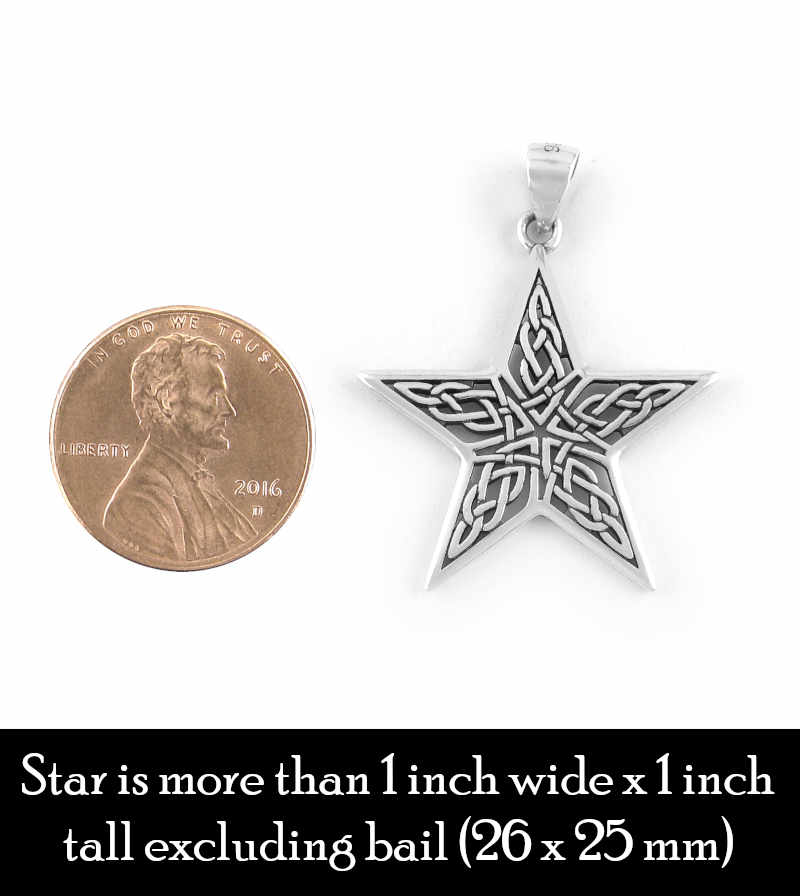 Celtic Style Five-Pointed Star Cut-Out Pendant Power of Five Infinity | Woot & Hammy