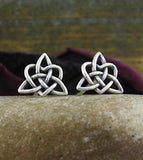 Small Celtic Triquetra Trinity-Knot With Heart Forever Love Post Earrings | Woot & Hammy