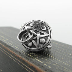 Cone-Shaped Locket Pendant Pendulum With Pentagram Triquetra Celtic Knots Divining Keepsakes | Woot & Hammy