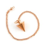 Cone-Shaped Copper Plated Brass Pendulum on Chain