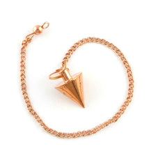 Cone-Shaped Copper Plated Brass Divination Pendulum on Chain| Woot & Hammy