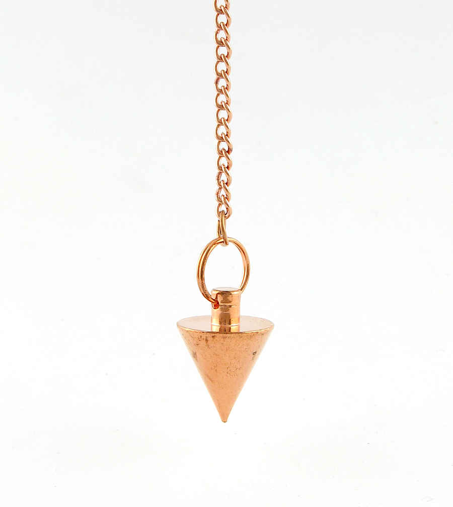 Cone-Shaped Copper Plated Brass Divination Pendulum on Chain| Woot & Hammy