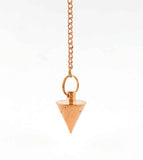 Cone-Shaped Copper Plated Brass Divination Pendulum on Chain| Woot & Hammy