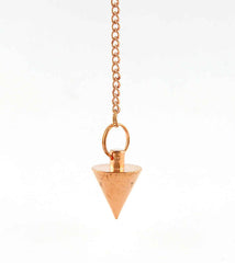 Cone-Shaped Copper Plated Brass Divination Pendulum on Chain| Woot & Hammy