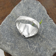 Pentagram Symbol Dark Textured Background On Crown-Like Oxidized Protection Wiccan Pagan Ring | Woot & Hammy