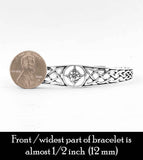 Witch's Knot Open Bangle Cuff Bracelet with Celtic Knots | Woot & Hammy