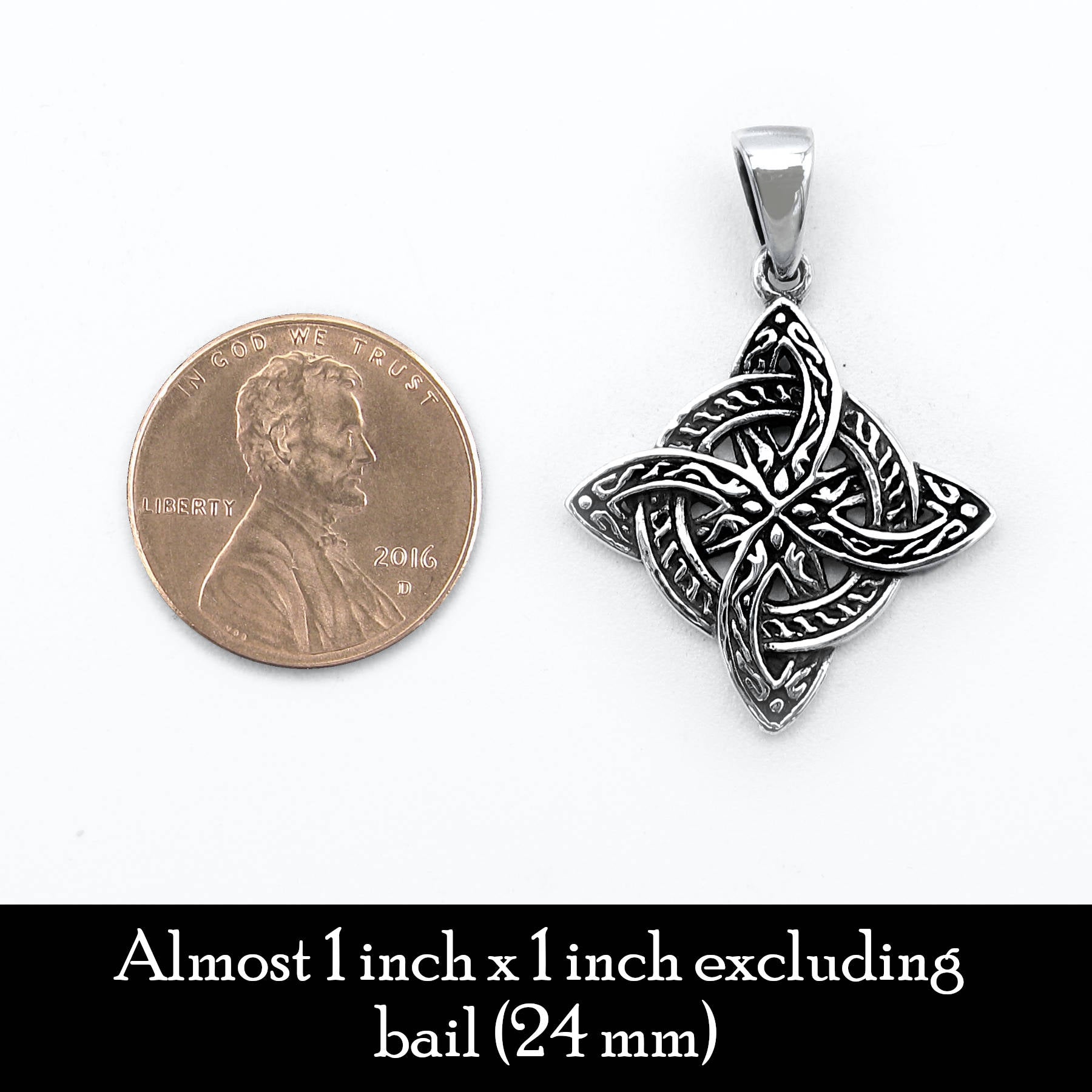 Fancy Witch's Knot Infinity Circle Pendant Protection Amulet Interconnectedness Magick | Woot & Hammy