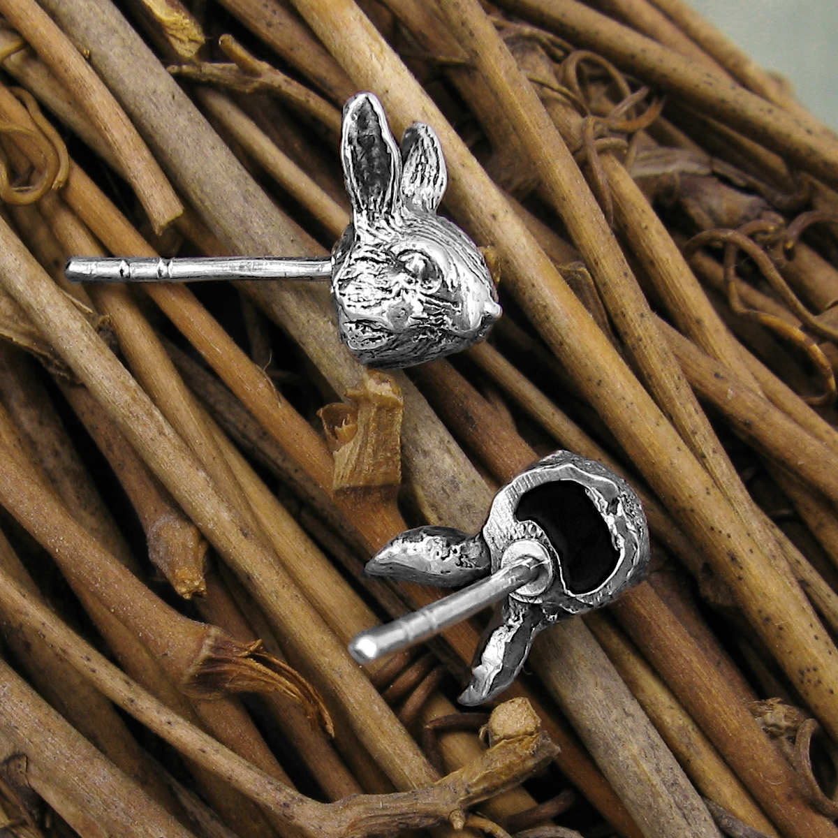 Hare Rabbit Ostara Spring Easter Fertility Rebirth Post Earrings | Woot & Hammy