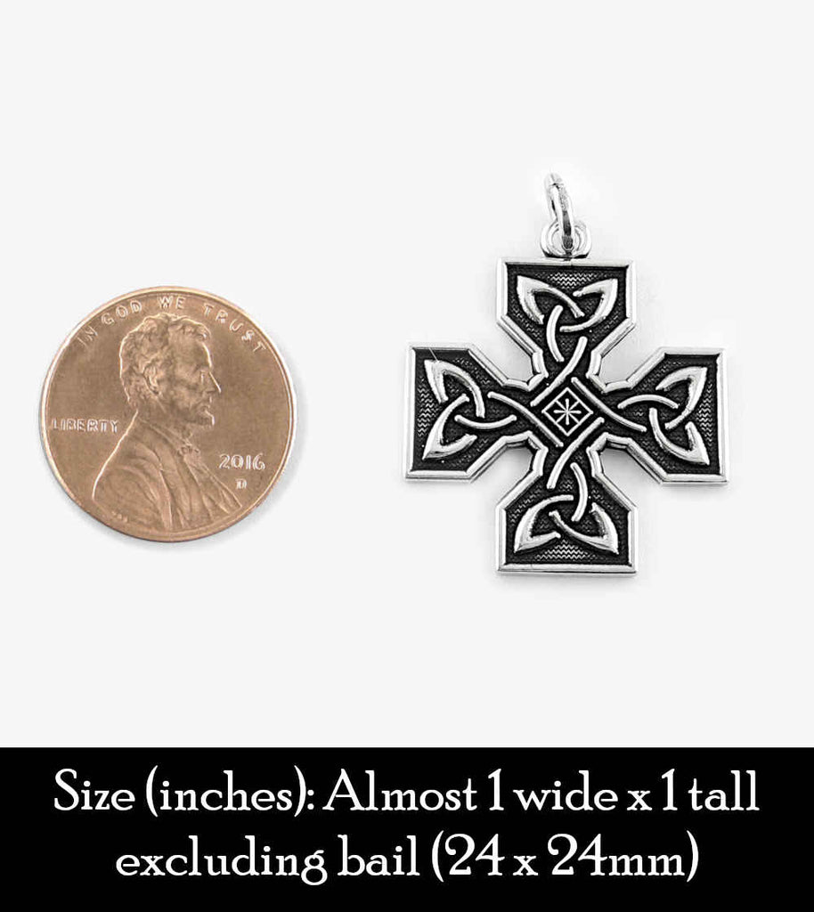 Medieval Style Iron Cross With Triquetra Knots Pendant | Woot & Hammy