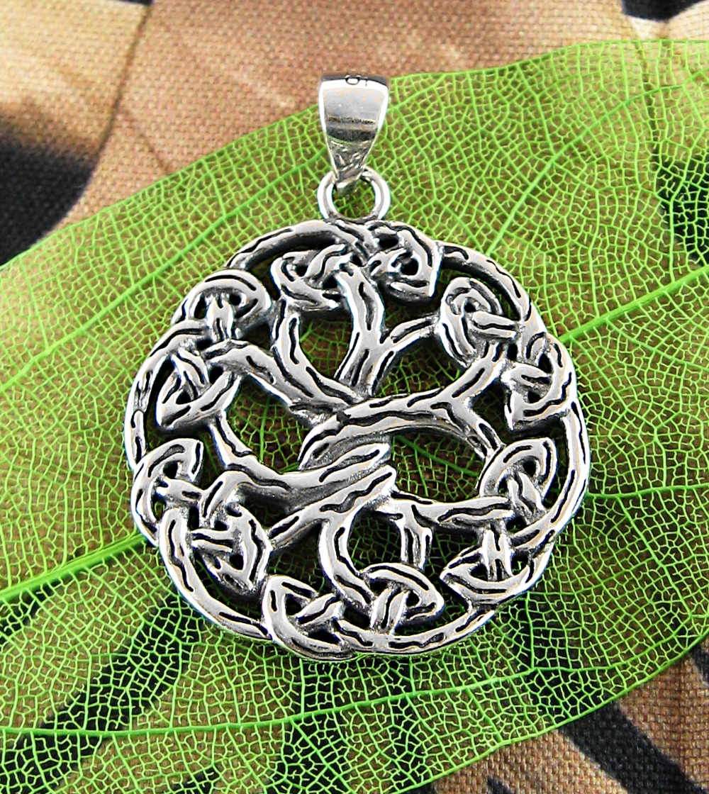 Knotted Trees of Life Celtic Knots Family Seasons Rustic 'As Above So Below' Pendant | Woot & Hammy