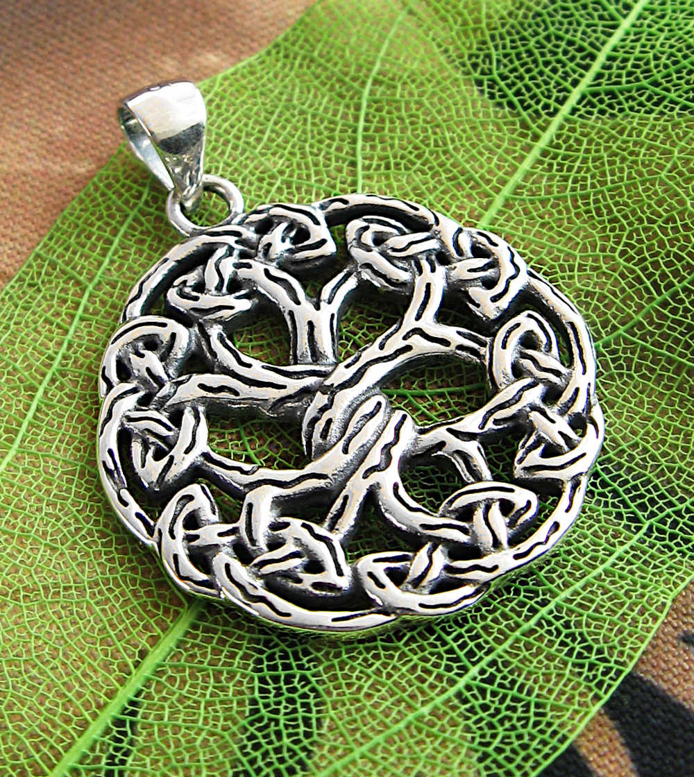 Knotted Trees of Life Celtic Knots Family Seasons Rustic 'As Above So Below' Pendant | Woot & Hammy