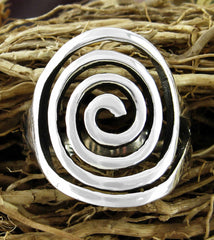 Large Cut-Out Primitive Spiral Ring Spiritual Journey | Woot & Hammy