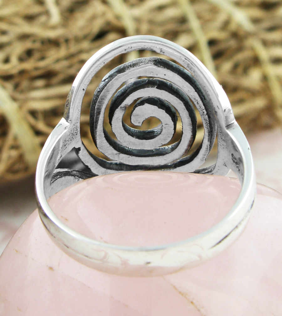 Large Cut-Out Primitive Spiral Ring Spiritual Journey | Woot & Hammy