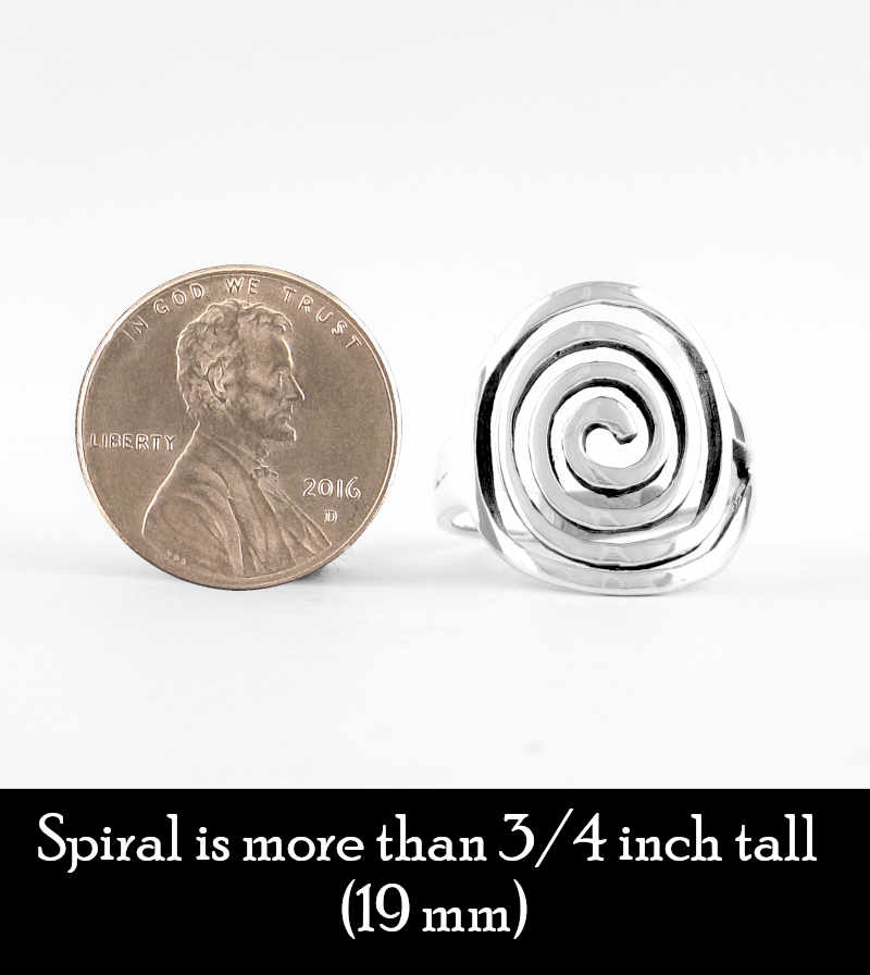 Large Cut-Out Primitive Spiral Ring Spiritual Journey | Woot & Hammy