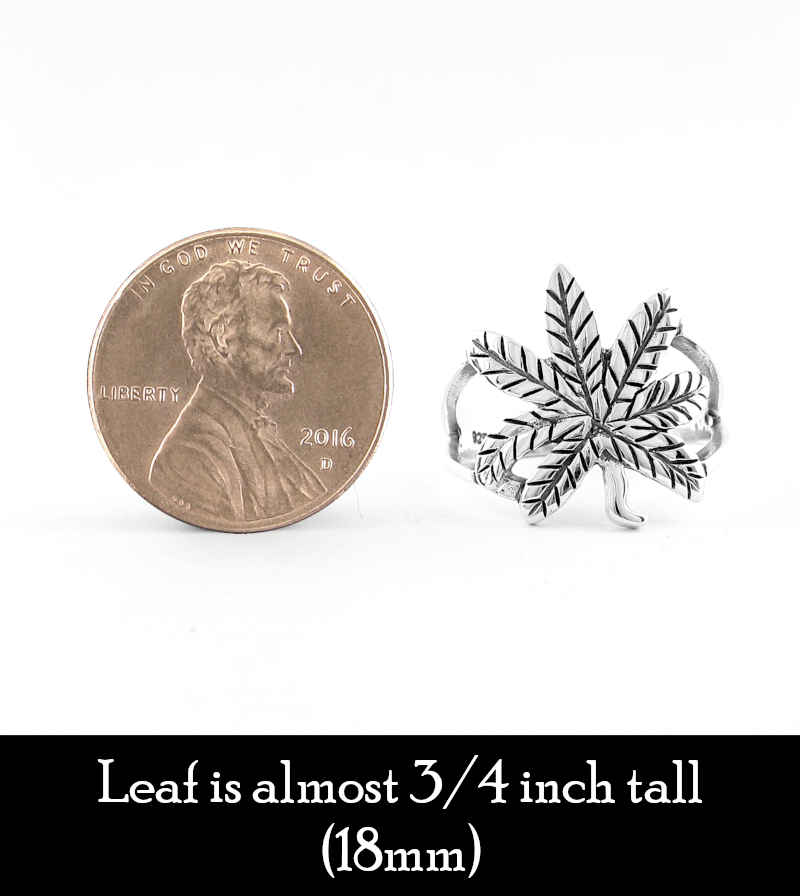 Large Cannabis Marijuana Weed Grass Smoke Pot Leaf Ring | Woot & Hammy