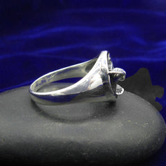
Miniature Mushrooms Crescent Moon Cut-Out Oxidized Round Ring Fairies Faeries | Woot & Hammy