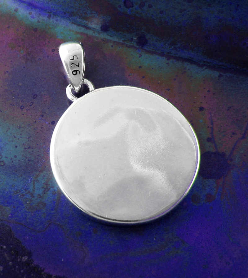 Night Sky With Crescent Moon, Stars, and Clouds Oxidized Round Pendant Planets | Woot & Hammy