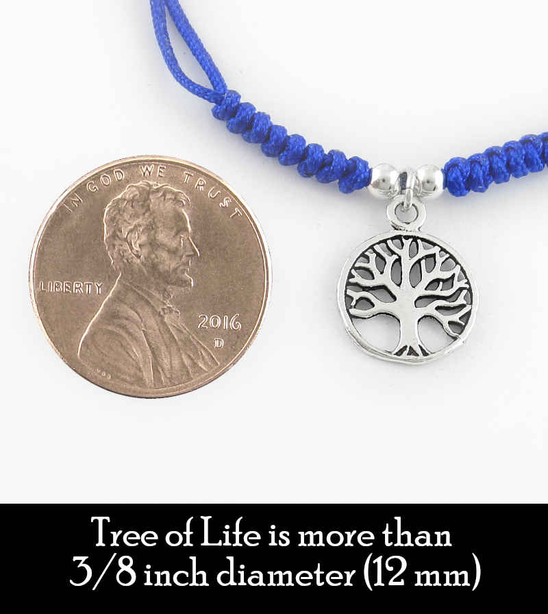 Tree of Life Adjustable Blue Slipknot Friendship Bracelet | Woot & Hammy