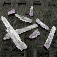 Raw Natural Pink Kunzite Crystals