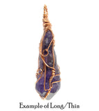 Raw Dark Purple Amethyst Crystal Pendant Necklace Copper Wire-Wrapped Handmade - Includes 20" Chain | Woot & Hammy