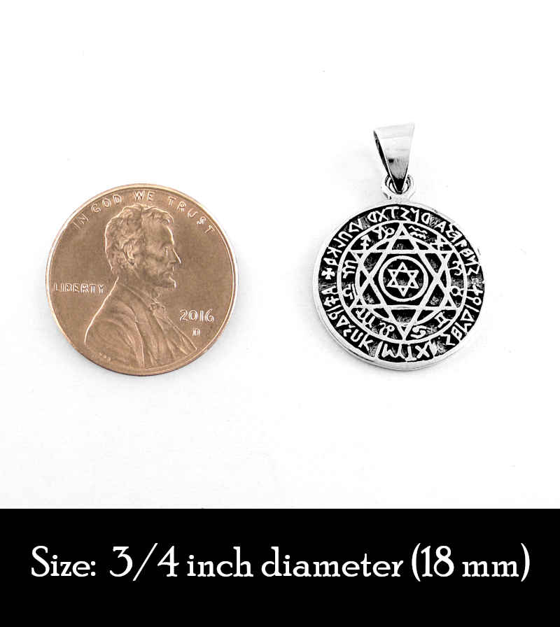 Seal of Solomon / Star of David Round Hebrew King Pendant | Woot & Hammy