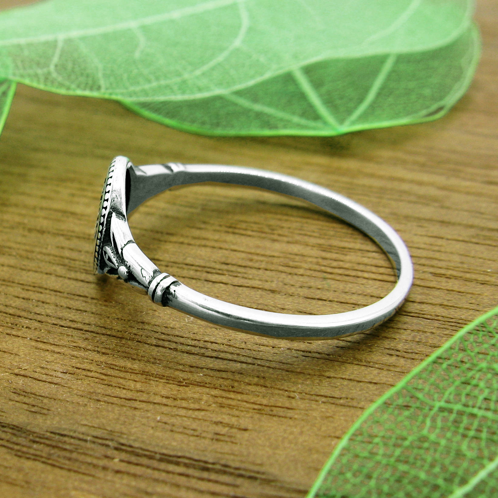 Celtic Tree of Life Oval Signet Ring Sterling Silver Family Friends Hope New Beginnings Rebirth Renewal Interconnectedness Life Cycles Nature Seasons | Woot & Hammy