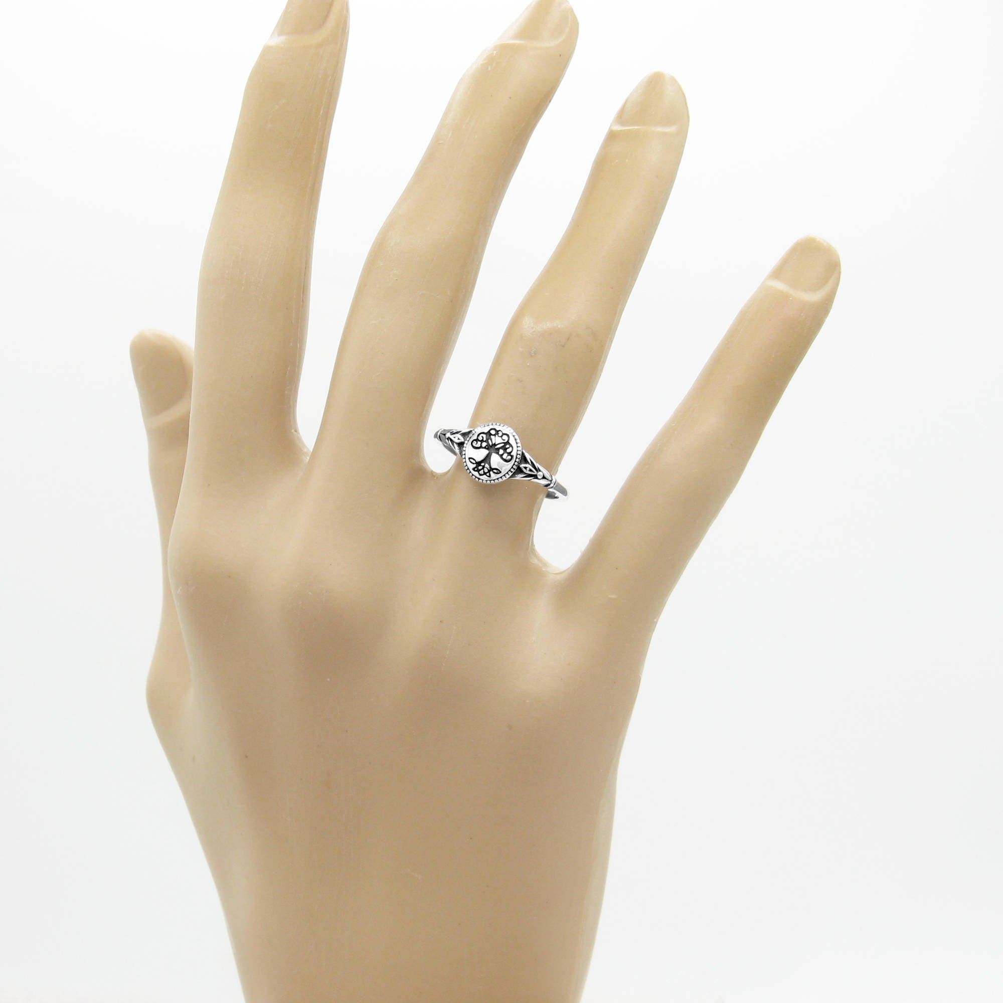 Celtic Tree of Life Oval Signet Ring Sterling Silver Family Friends Hope New Beginnings Rebirth Renewal Interconnectedness Life Cycles Nature Seasons | Woot & Hammy