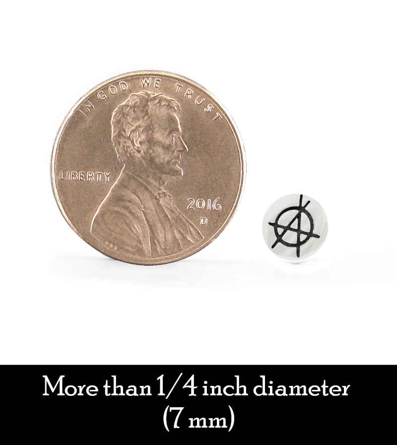 Small Circle-A Anarchist Symbol Post Earrings | Woot & Hammy