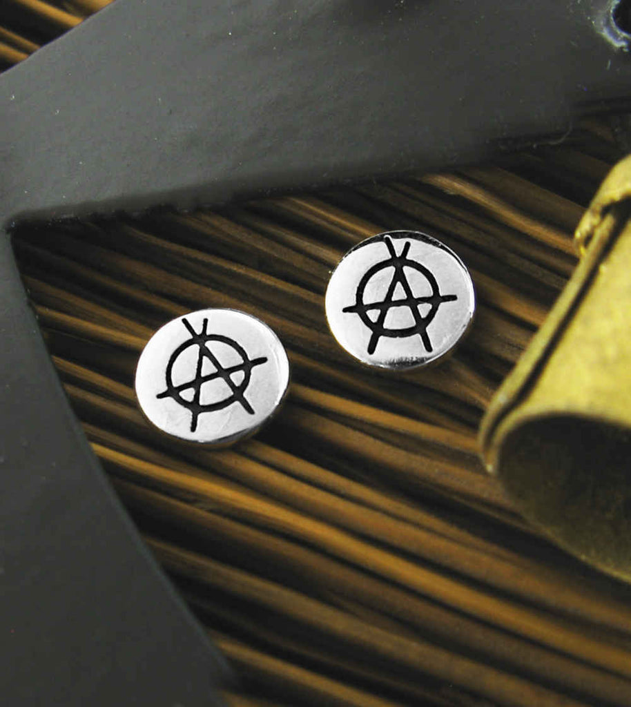 Small Circle-A Anarchist Symbol Post Earrings | Woot & Hammy