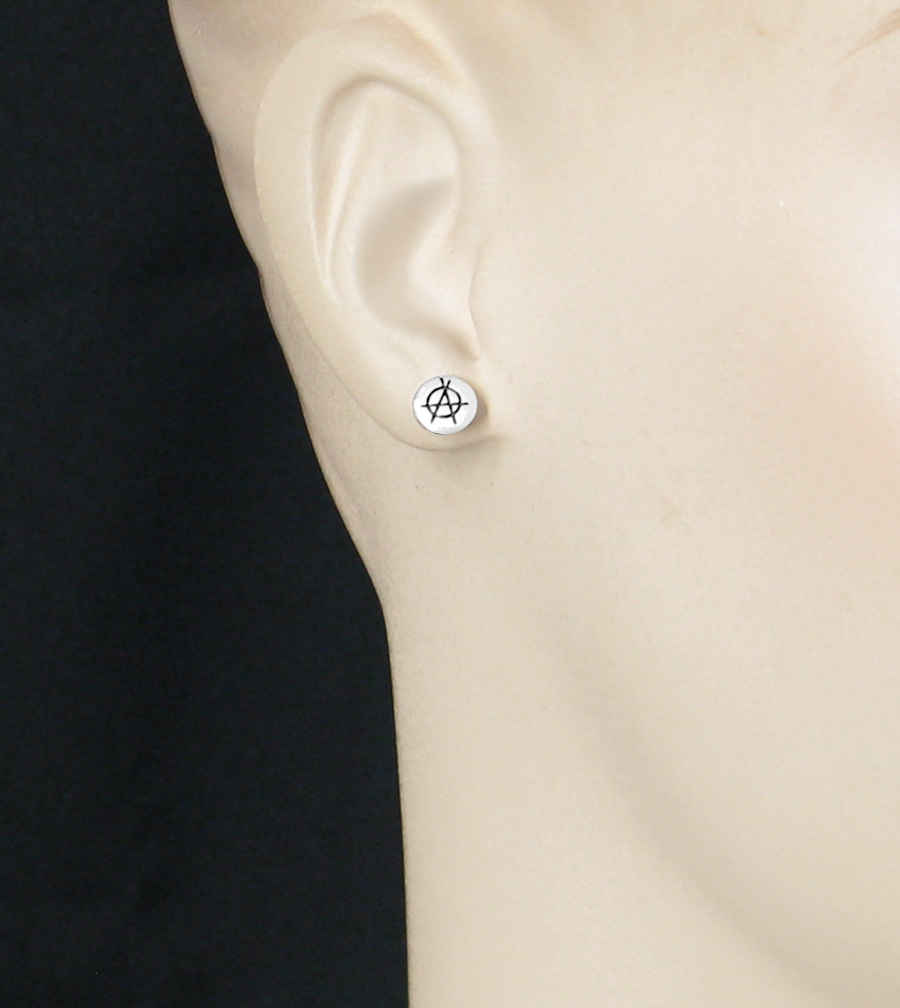 Small Circle-A Anarchist Symbol Post Earrings | Woot & Hammy