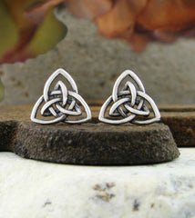 Celtic Double Triquetra Knot Cut-Out Post Earrings  | Woot & Hammy