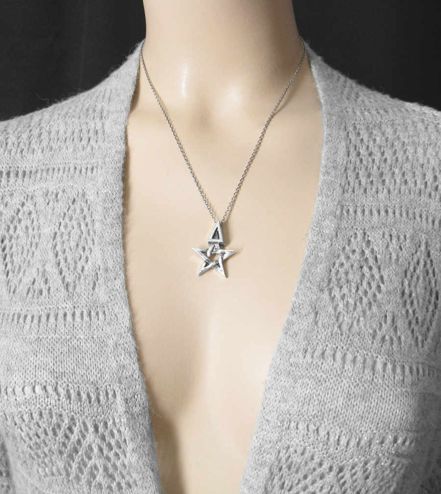 Third Degree Wicca Pentagram And Triangle Pendant Handmade | Woot & Hammy