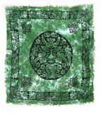 Large Tie-Dyed Green Man Altar Cloth