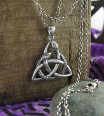 Triquetra Knot With Ouroboros Pendant | Woot & Hammy