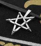 Wicca Second Degree Pentagram Symbol With Skulls Pendant | Woot & Hammy