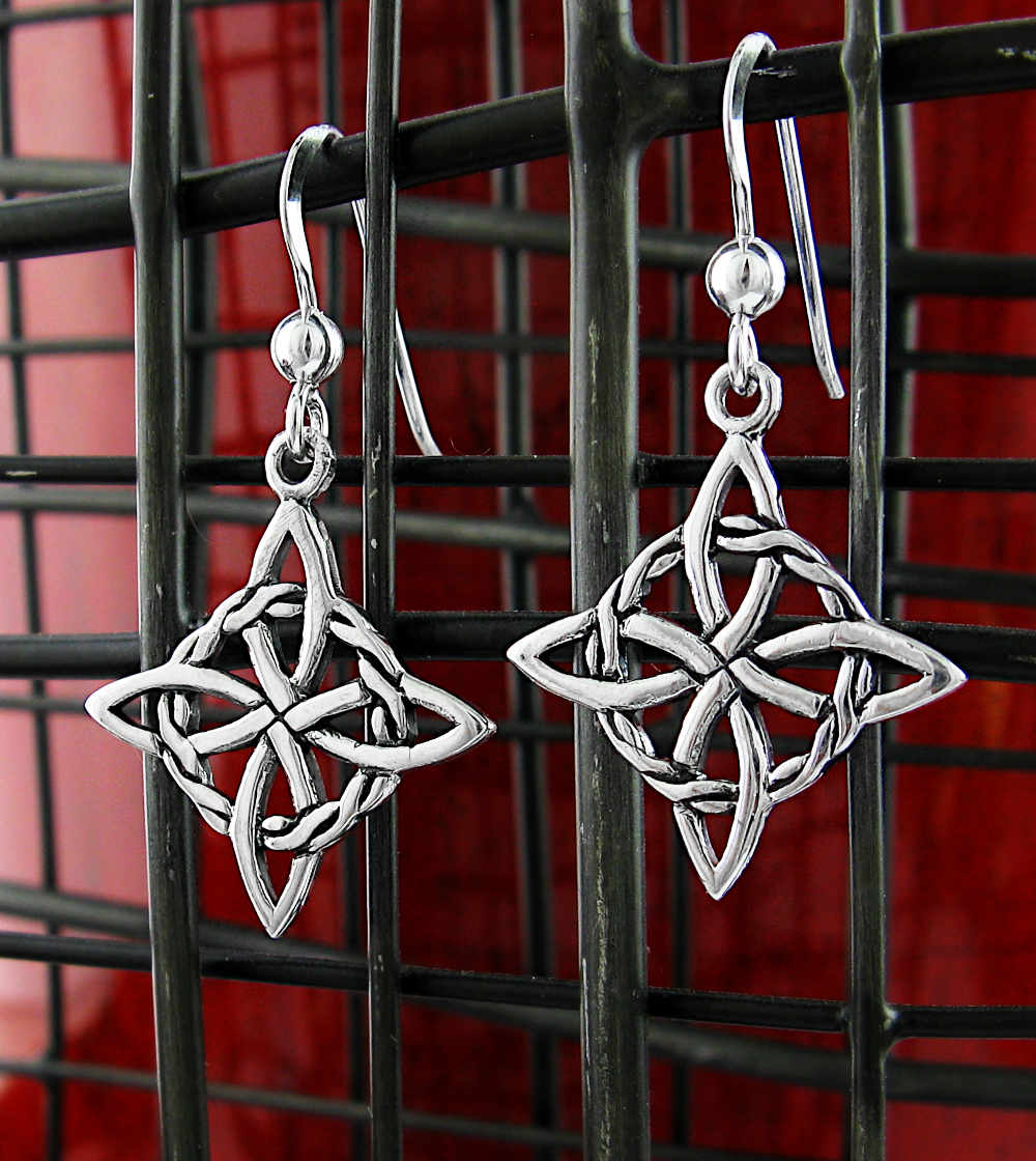 Protective Witch's Knot With Braided Infinity Circle Hook Earrings | Woot & Hammy