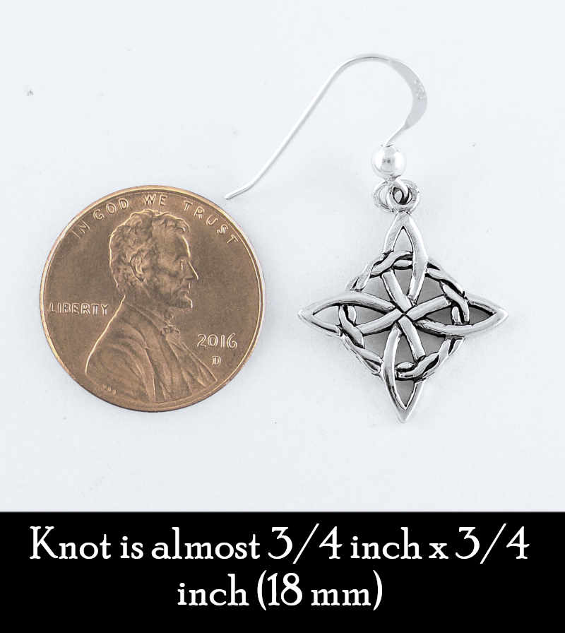 Protective Witch's Knot With Braided Infinity Circle Hook Earrings | Woot & Hammy