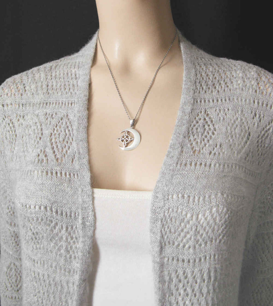 Witch's Knot With Crescent Moon Pendant | Woot & Hammy