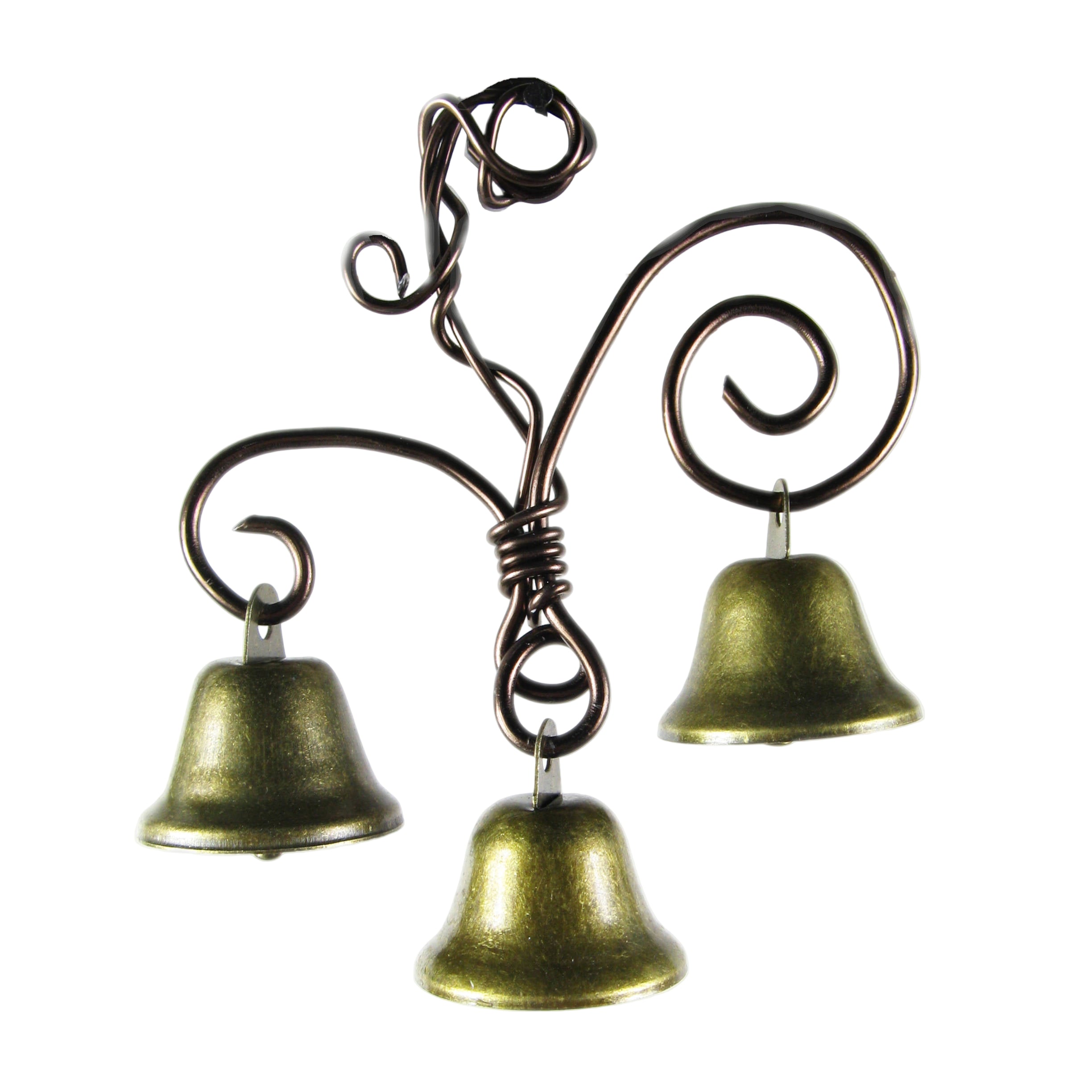 Fancy Triple Witch's Bell with Vine-like Hanger - Handcrafted