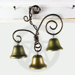 Fancy Triple Witch's Bell with Vine-like Hanger Handcrafted Pagan Wiccan Witch Energy-Cleansing Rustic Primitive Nature Sacred Space Gift Decor | Woot & Hammy