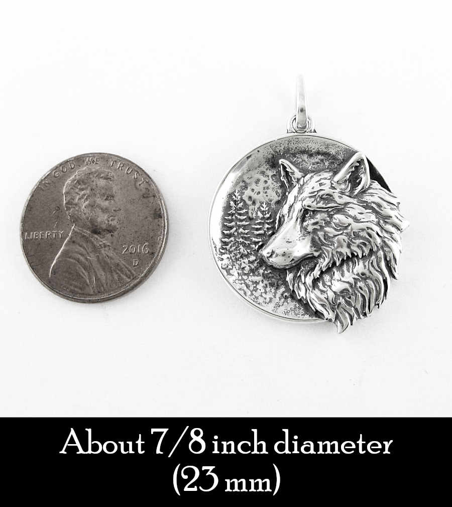 Wolf's Head Animal Spirit Totem Sculptural Realistic Pendant | Woot & Hammy