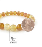 Natural Brown and Red Agate Beaded Stretch Bracelet | Woot & Hammy