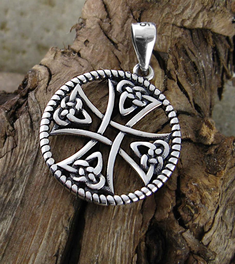 Celtic Iron Cross With Triquetra Knots Pendant | Woot & Hammy