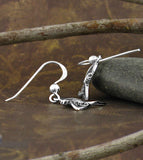 Celtic Triquetra With Entwined Scottish Thistle National Flower Hook Earrings  | Woot & Hammy