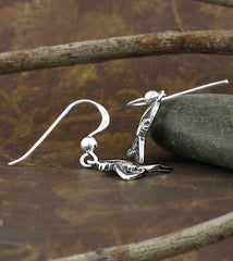 Celtic Triquetra With Entwined Scottish Thistle National Flower Hook Earrings  | Woot & Hammy