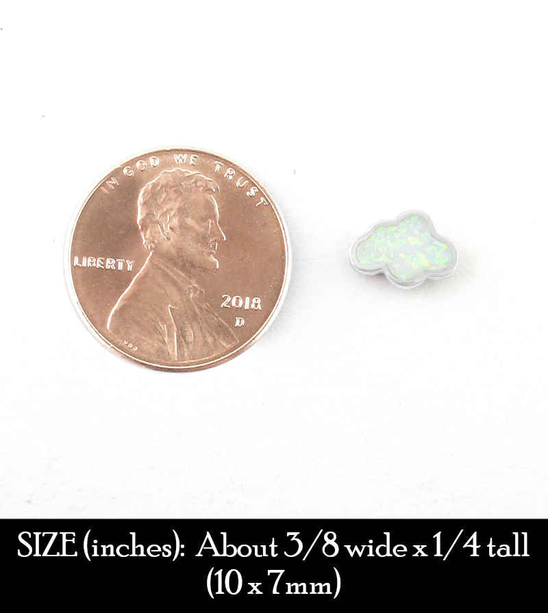 Clouds With Lab Opal Infill Post Earrings | Woot & Hammy