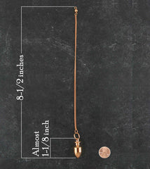 Copper-Plated Brass Pendulum On Chain | Woot & Hammy